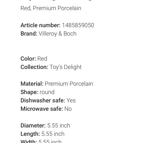 Villeroy & Boch Toy's Delight La Petite Boule Set with Red and Green Accents - Picture 10 of 10